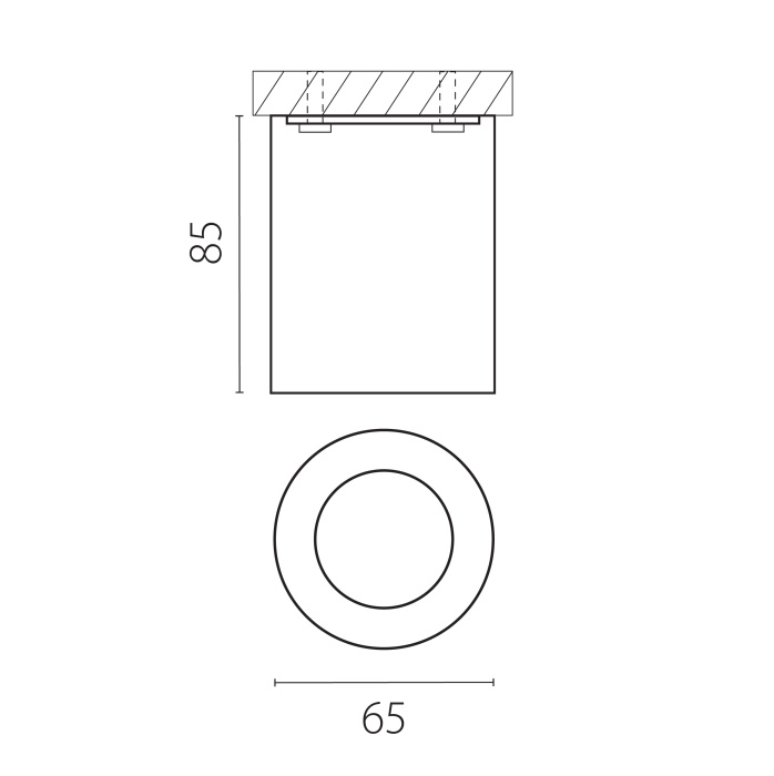 Корпус термостойкий PVC накладной д/крепления LED источника света Rullo Lightstar 213437