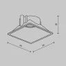 Рамка-отражатель Maytoni Downlight Ring8-10W-SQ-BS