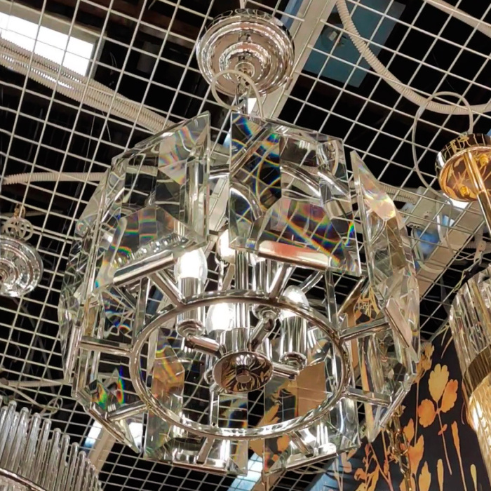 Люстра Cloyd HENRIK C4 / Ø36 см - хром (арт.10503)