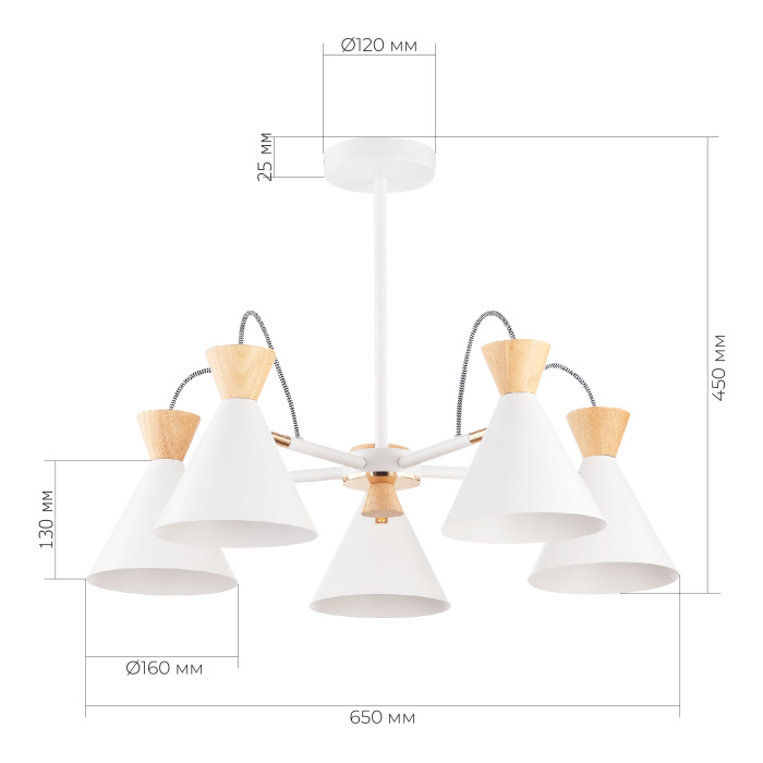 Люстра потолочная SLE125102-05 EVOLUCE