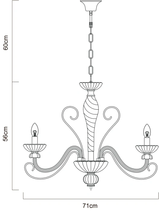Люстра подвесная Arte Lamp ODETTA A7195LM-8WH
