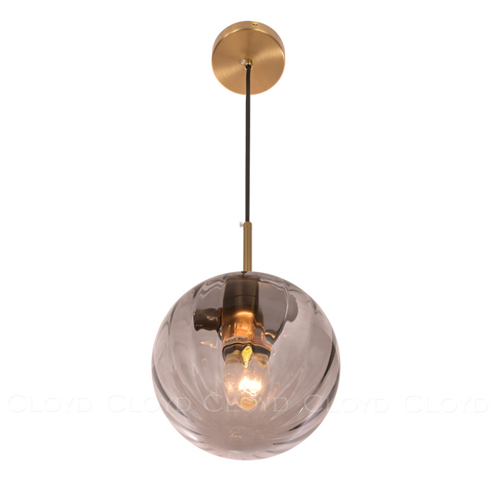 Подвесной светильник Cloyd BRINN P1 / Ø20 см - золото - дымчатый (арт.11424)