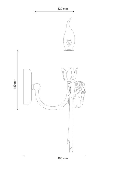 Бра Lucia Tucci ANGELO W147.1 Ivory
