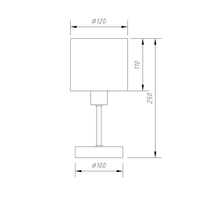 Настольная лампа DENVER ESCADA 1109/1 White/Silver
