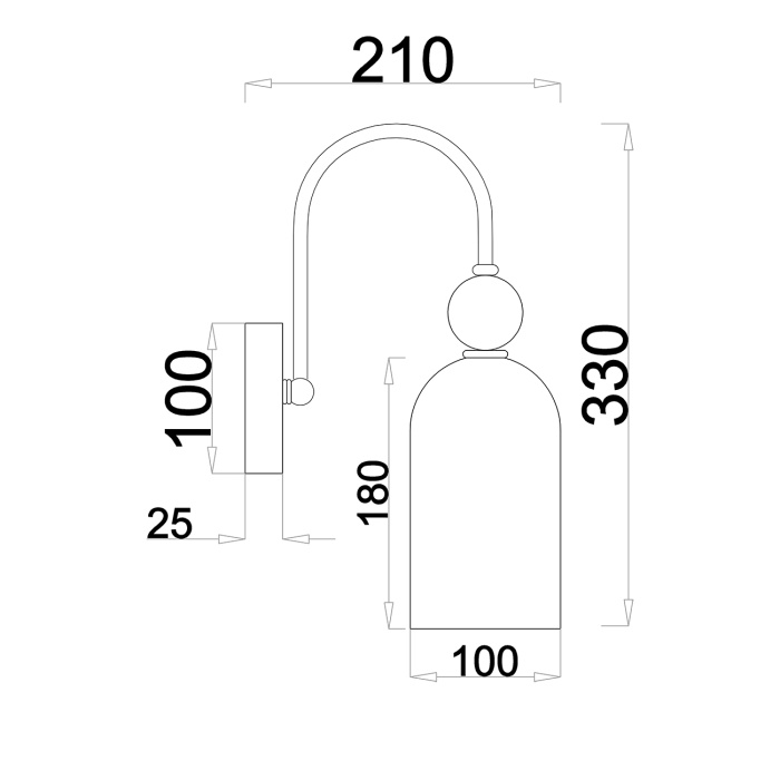 Настенный светильник ODE ESCADA 686/1A Copper