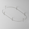 Шинопровод круглый из полукругов Maytoni Busbar trunkings Flarity TRX154-2SR-D1200-PT