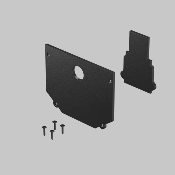 Комплект заглушек к шинопроводу Exility для монтажа в натяжной ПВХ потолок Maytoni TRA034EC-SCH-42B