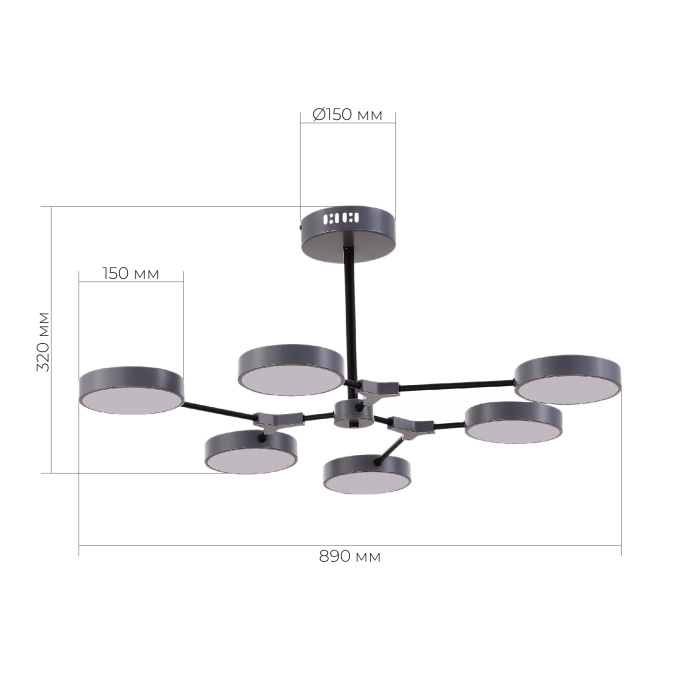 Потолочный светильник evoluce MONTA SLE6003-702-06