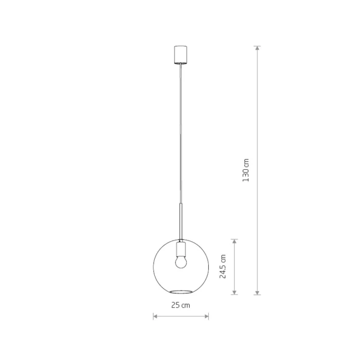 Подвесной светильник Nowodvorski Sphere L Transparent/Black 7850