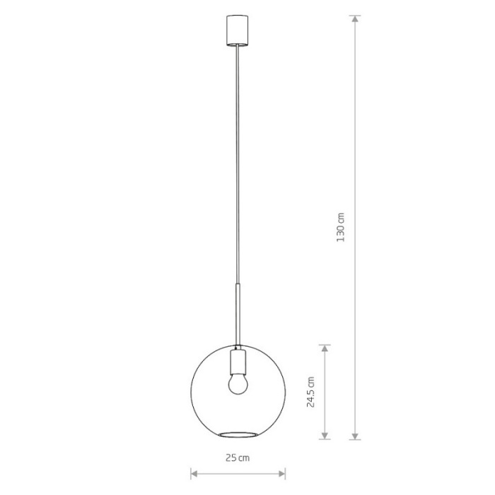 Подвесной светильник Nowodvorski Sphere L Transparent/Black 7850