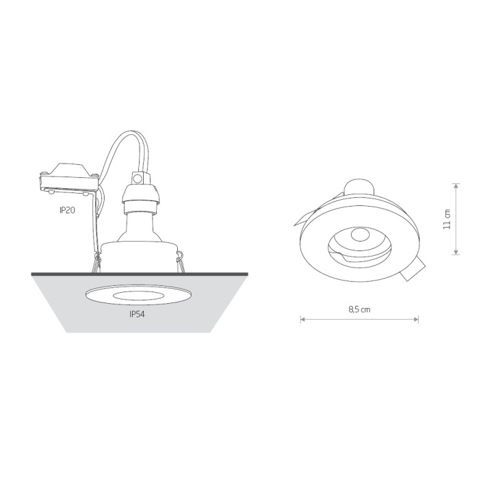 Встраиваемый светильник Nowodvorski Juliet Chrome 7664