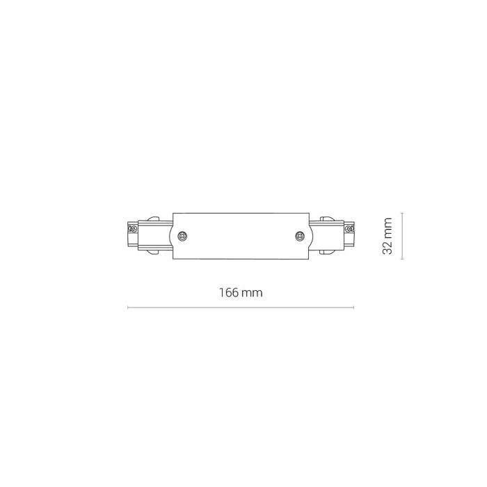 Коннектор для трехфазной трековой системы прямой Nowodvorski Ctls Power Black 8708