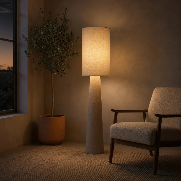 Светильник напольный ST-Luce Бежевый/Бежевый, Черный E27 1*40W SL1354.505.01