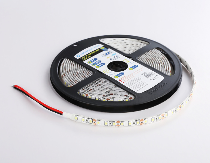 Светодиодная лента Ambrella Light GS1203 2835 120Led /9.6W m/ 12V IP65 6500K 5m/кратность резки 25mm Ambrella light GS1203