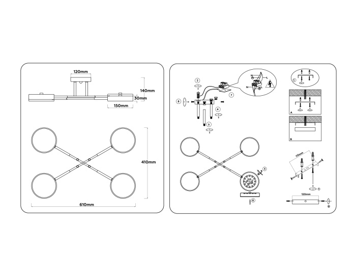 Потолочный светодиодный светильник Ambrella Light FL516332