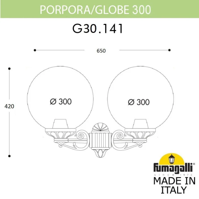 Уличный настенный светильник Fumagalli G30.141.000.AYE27