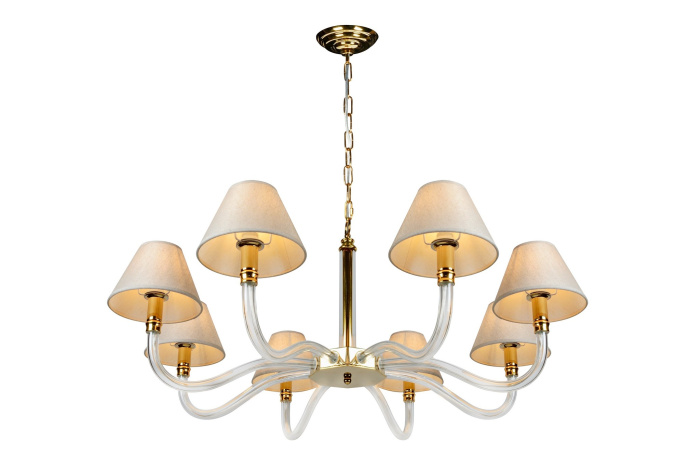 Подвесная люстра iLamp Amber YT2043-8 Золото+прозрачная