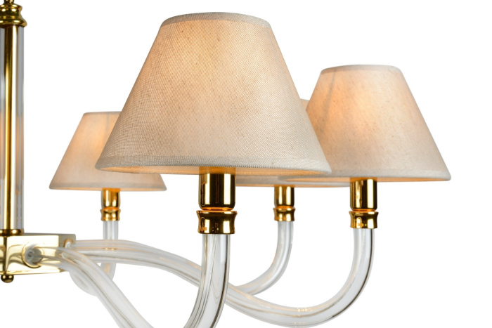 Подвесная люстра iLamp Amber YT2043-8 Золото+прозрачная