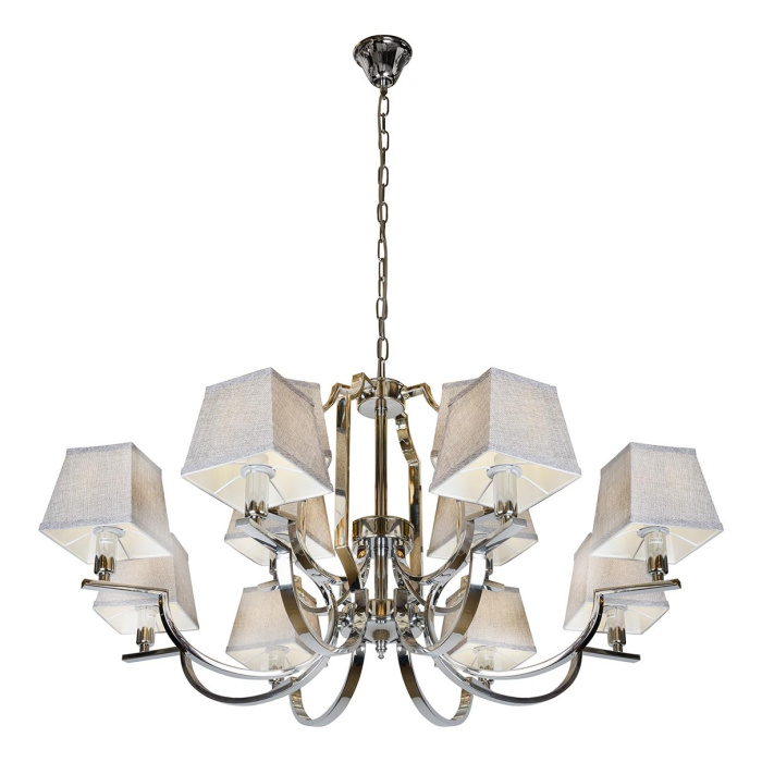 Подвесная люстра iLamp Hilton 6943-8+4 Хром+серый