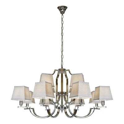 Подвесная люстра iLamp Hilton 6943-8+4 Хром+серый