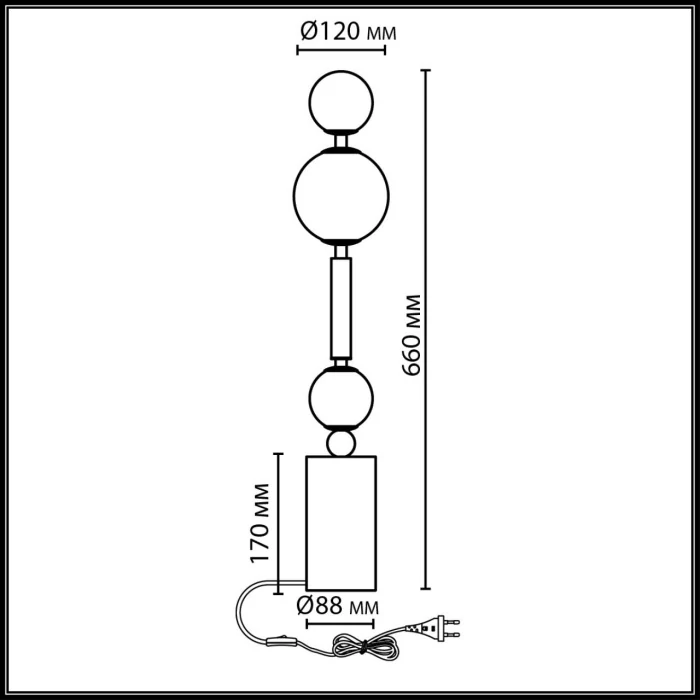 Настольная лампа ODEON LIGHT MODERN 5457/4TL