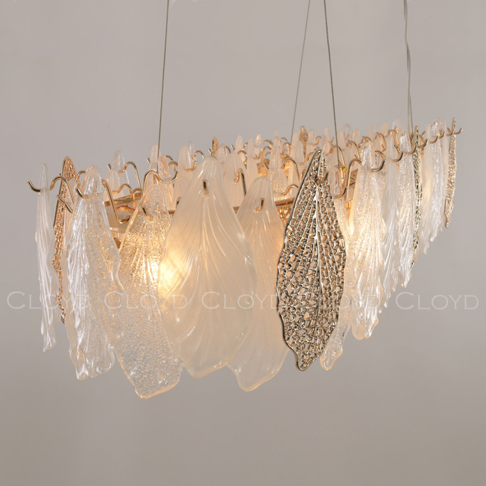 Люстра Cloyd SENEGAL-B C10 / L99 см - с золотыми листьями - золото (арт.11173)