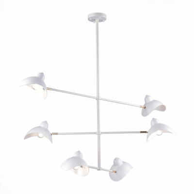 Люстра толочная ST-Luce Белый/Белый E14 6*60W SL1801.503.06