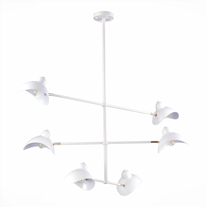 Люстра толочная ST-Luce Белый/Белый E14 6*60W SL1801.503.06