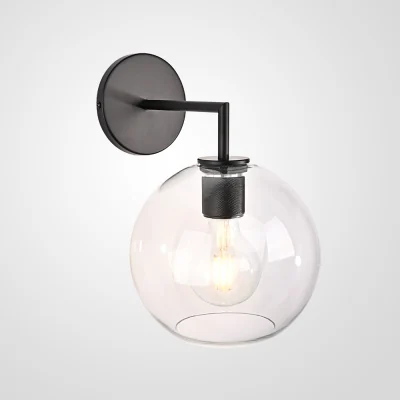 Бра RH Utilitaire Globe Shade Single Sconce Black ImperiumLoft