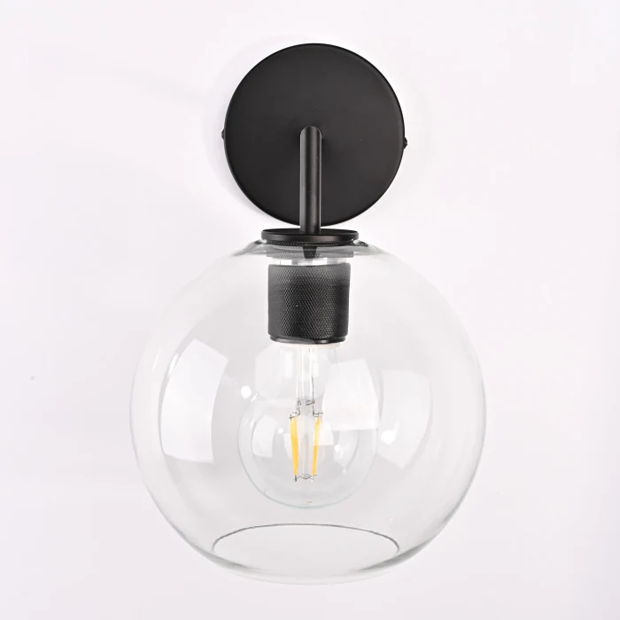 Бра RH Utilitaire Globe Shade Single Sconce Black ImperiumLoft