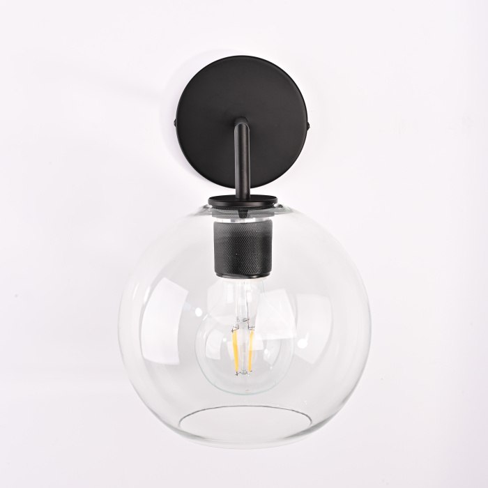 Бра RH Utilitaire Globe Shade Single Sconce Black ImperiumLoft