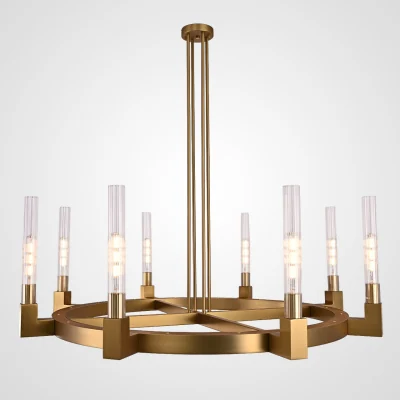 Люстра CANELLE Round Chandelier 8 Modern Brass ImperiumLoft