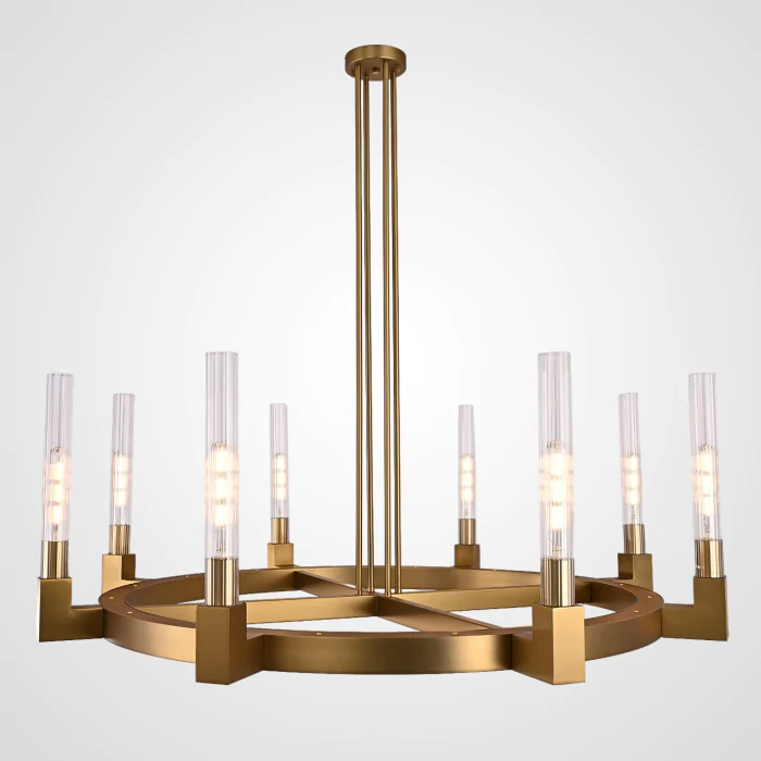 Люстра CANELLE Round Chandelier 8 Modern Brass ImperiumLoft