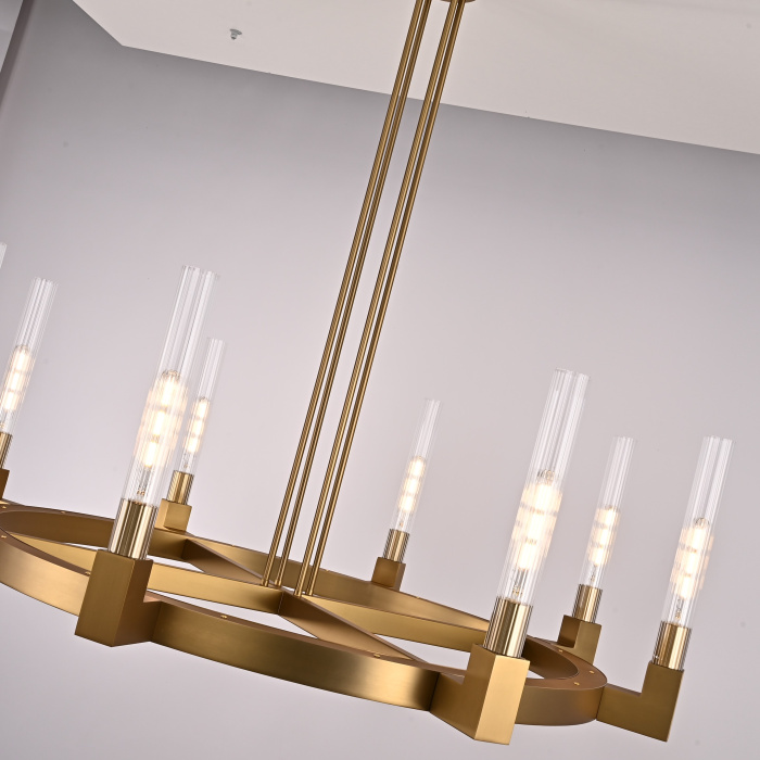 Люстра CANELLE Round Chandelier 8 Modern Brass ImperiumLoft