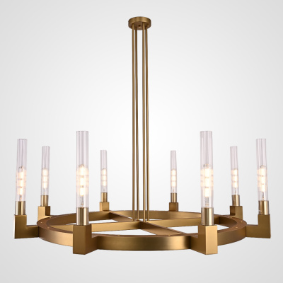 Люстра CANELLE Round Chandelier 8 Modern Brass ImperiumLoft