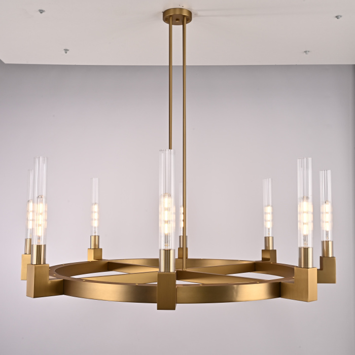 Люстра CANELLE Round Chandelier 8 Modern Brass ImperiumLoft
