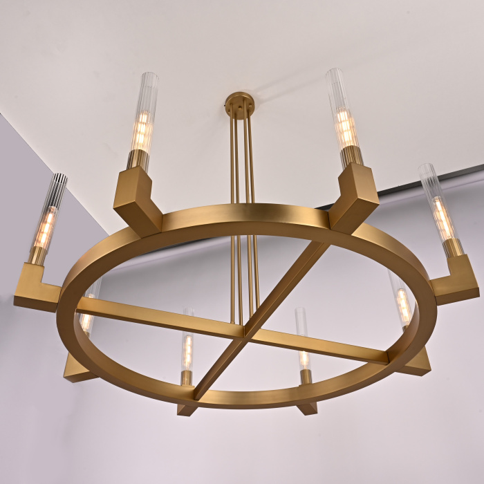 Люстра CANELLE Round Chandelier 8 Modern Brass ImperiumLoft