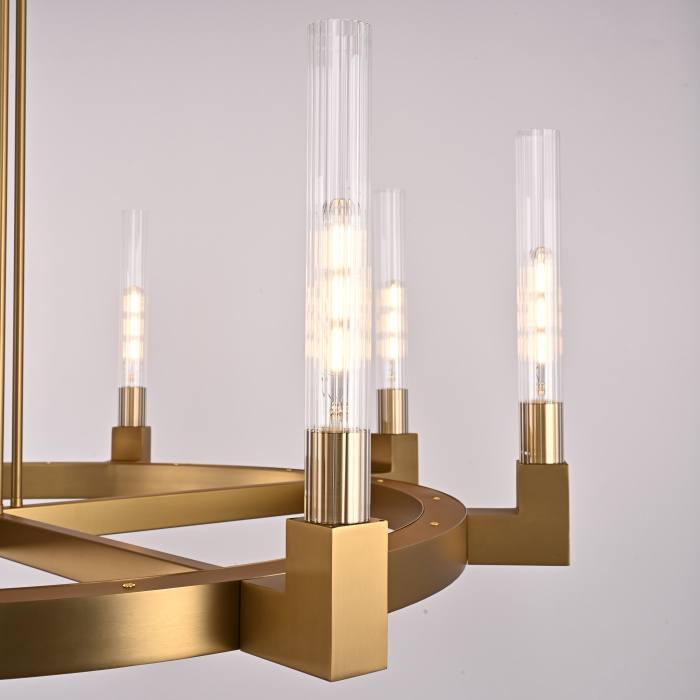 Люстра CANELLE Round Chandelier 8 Modern Brass ImperiumLoft