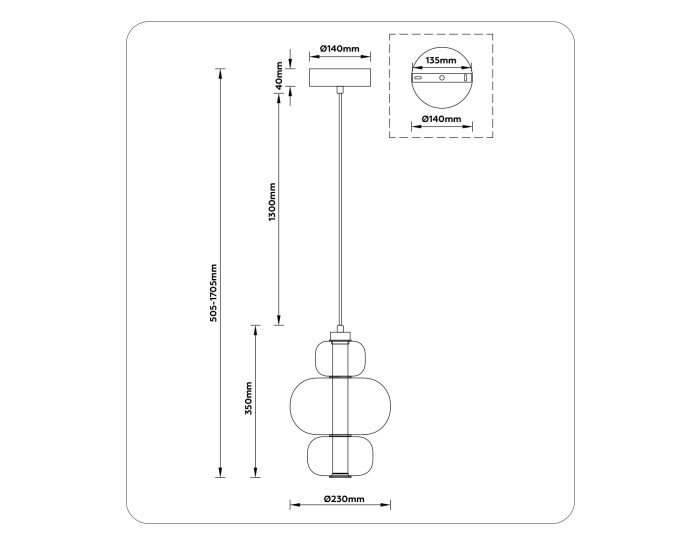 Подвесной светодиодный светильник HIGH LIGHT AMBRELLA LIGHT LH11057