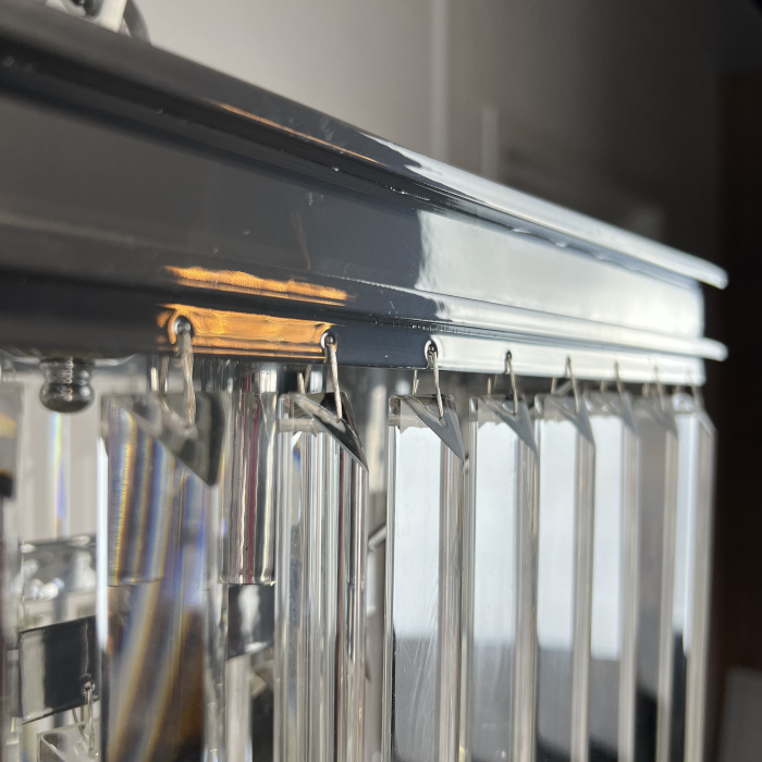 Люстра RH 1920S ODEON CLEAR GLASS FRINGE chrome ImperiumLoft