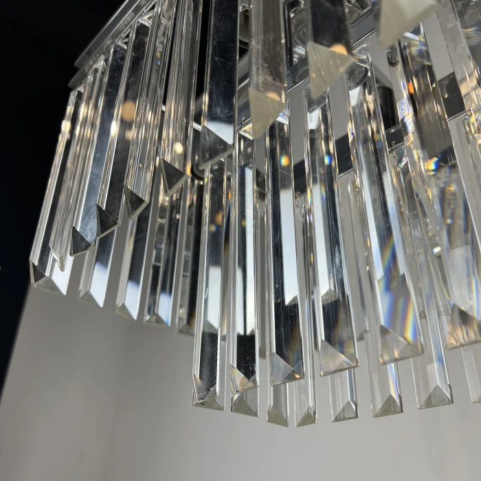 Люстра RH 1920S ODEON CLEAR GLASS FRINGE chrome ImperiumLoft