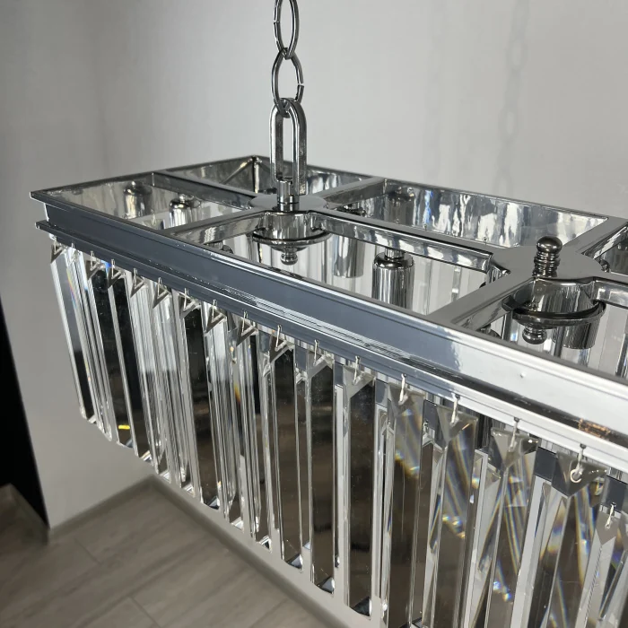 Люстра RH 1920S ODEON CLEAR GLASS FRINGE chrome ImperiumLoft