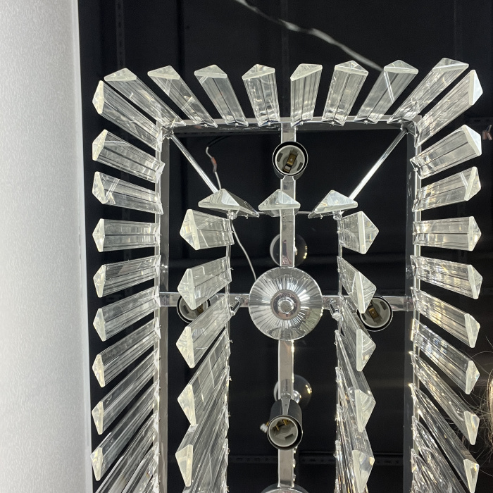 Люстра RH 1920S ODEON CLEAR GLASS FRINGE chrome ImperiumLoft