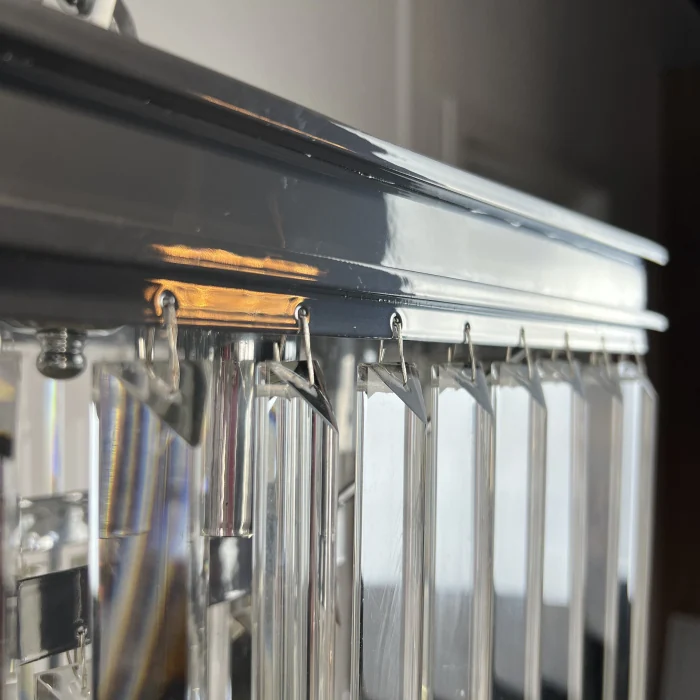 Люстра RH 1920S ODEON CLEAR GLASS FRINGE chrome ImperiumLoft