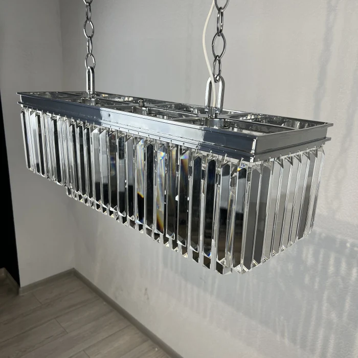 Люстра RH 1920S ODEON CLEAR GLASS FRINGE chrome ImperiumLoft