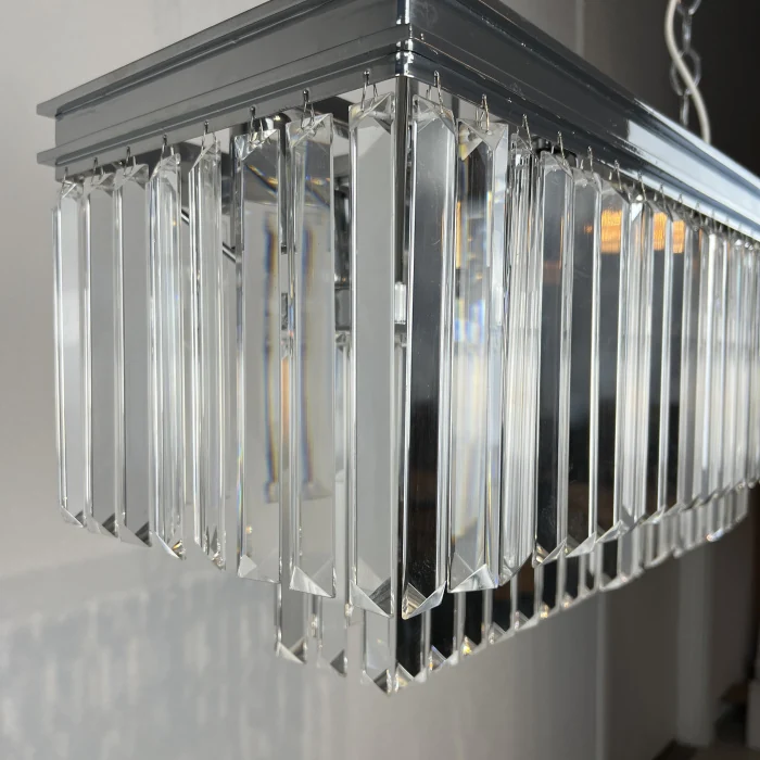 Люстра RH 1920S ODEON CLEAR GLASS FRINGE chrome ImperiumLoft