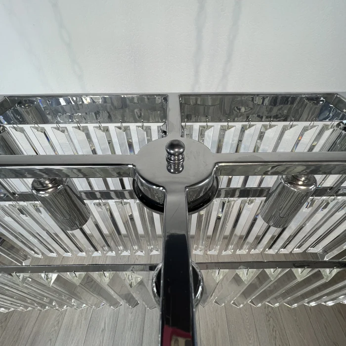 Люстра RH 1920S ODEON CLEAR GLASS FRINGE chrome ImperiumLoft