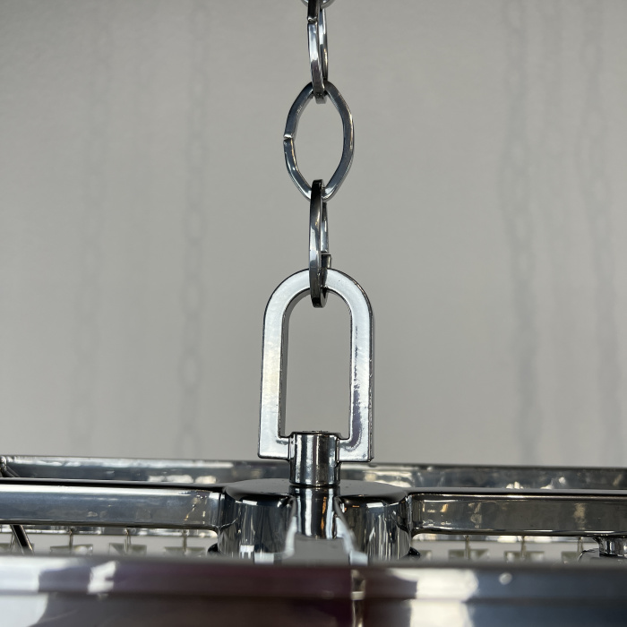 Люстра RH 1920S ODEON CLEAR GLASS FRINGE chrome ImperiumLoft