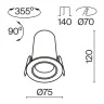 Встраиваемый светильник Maytoni Focus LED DL125-L12-3K-B
