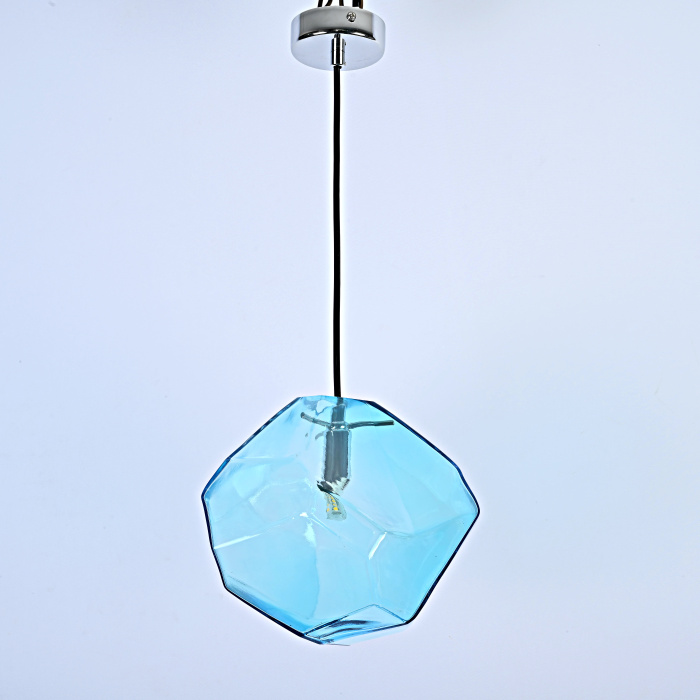 Подвесной светильник Color Ice Cube Pendant JEVIO 1 Голубой ImperiumLoft